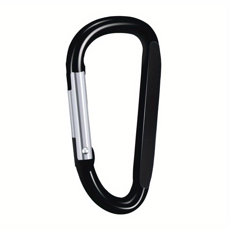 5pcs 3 Large Clips Secure Locking Iron Keychain Snap Hooks For Climbing Camping Hiking Bag Gear Accessories Black - Sports & Outdoors