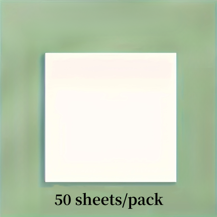 TEMU 100 Sheets Transparent Waterproof Sticky Notes, 7.62cm X 7.62cm Clear Sticky Notes Waterproof Self-adhesive Translucent Sticky Notes Pad For