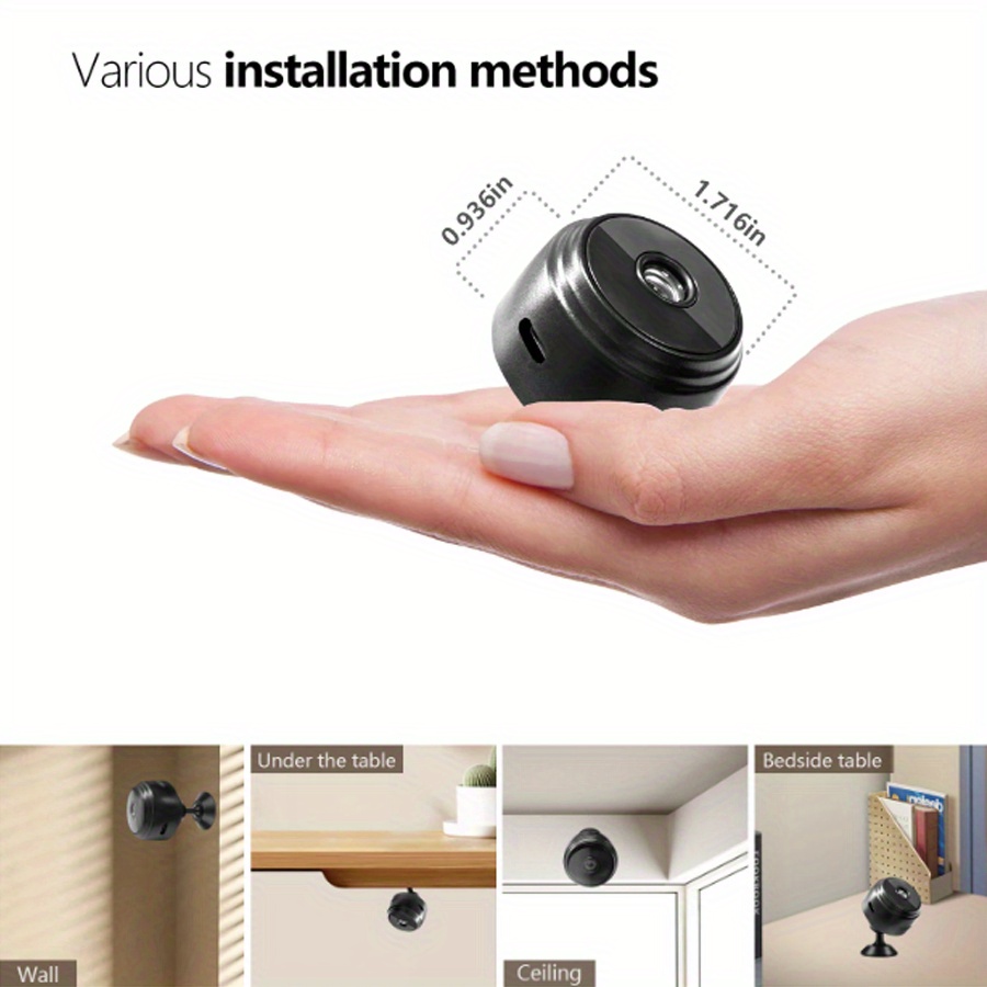 1pc   a9 smart wifi camera 480p security surveillance cam with magnetic base battery usb   compatible with smartphones remote mobile application viewing rechargeable lithium polymer battery no   details 1