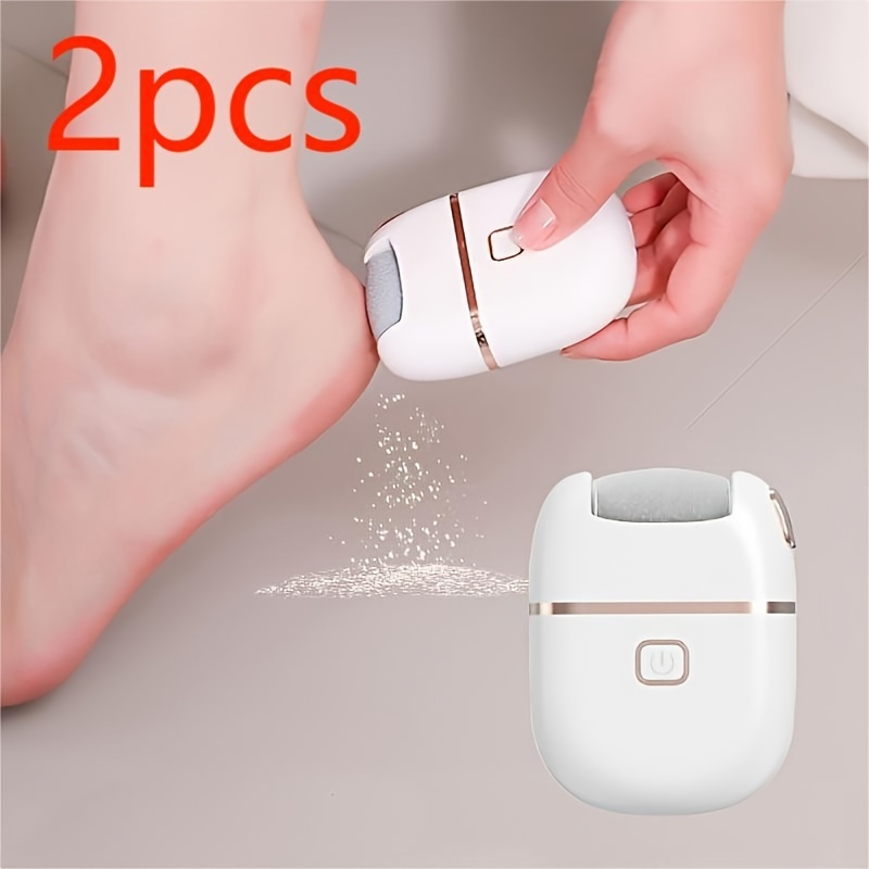 

2-pack Rechargeable Electric Foot Mill-three 1 Replaceable Grinding Head, Thick Skin Grinding Head For Thick Skin Polishing, Usb Charging, Portable And , Suitable For Dry Skin Care