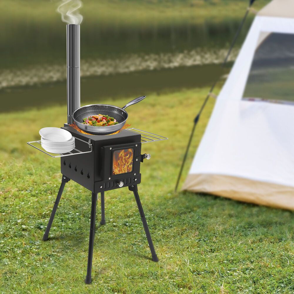 TEMU Outdoor Mini Portable Wood Stove Tent Stove Camping Stove Cooker Emergency Stove Heater