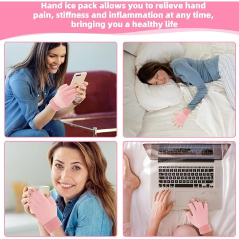 1pc AGDGV Medical-Grade Arthritis Compression Ice Glove with Adjustable Wrist Strap & Reusable Gel Cold Pack - for Hand, Wrist, Fingers - Carpal Tunnel, Tendinitis, Osteoarthritis, Rheumatoid - Cold & Heat, Ergonomic Design