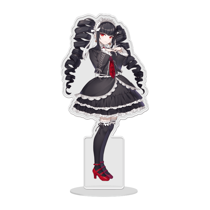 TEMU 2d Flat Classic Gothic Style Unique Character Acrylic Stand Dress Daily Desktop Decoration Perfect For Halloween Masquerade Cute Mysterious