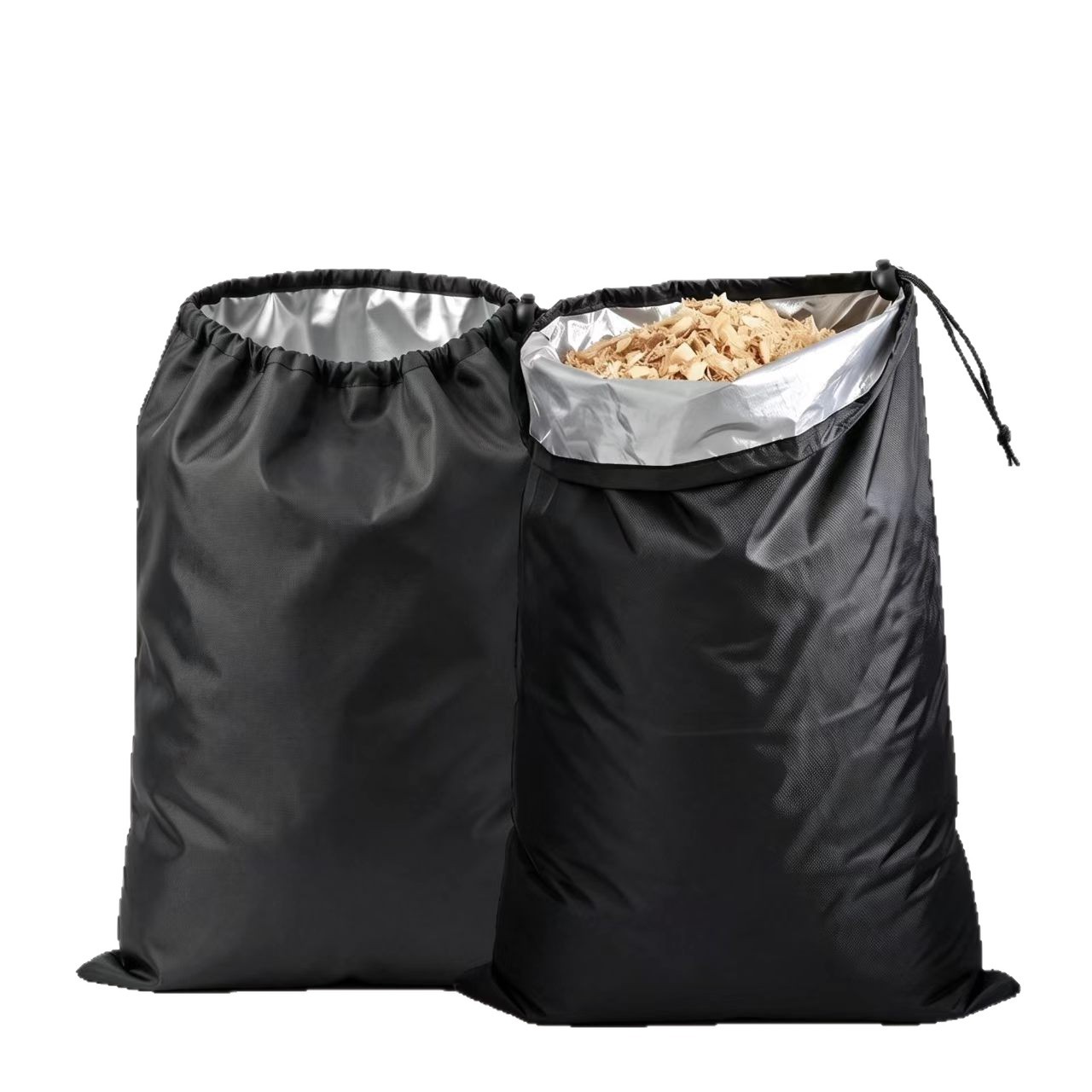 TEMU 1/2pcs Heavy-duty Large-capacity Drawstring Storage Sack, 210d Oxford Fabric With Aluminum-coated Lining, Reusable Dustproof Moisture-proof Bag
