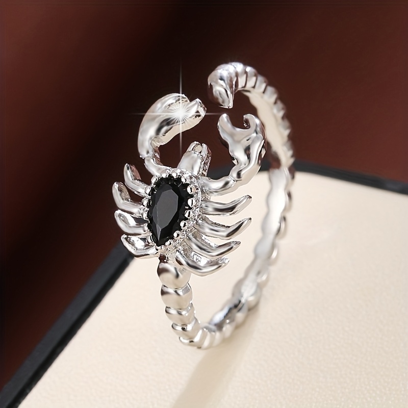 Exquisite Adjustable Zirconia Scorpion Rings for Men and Women