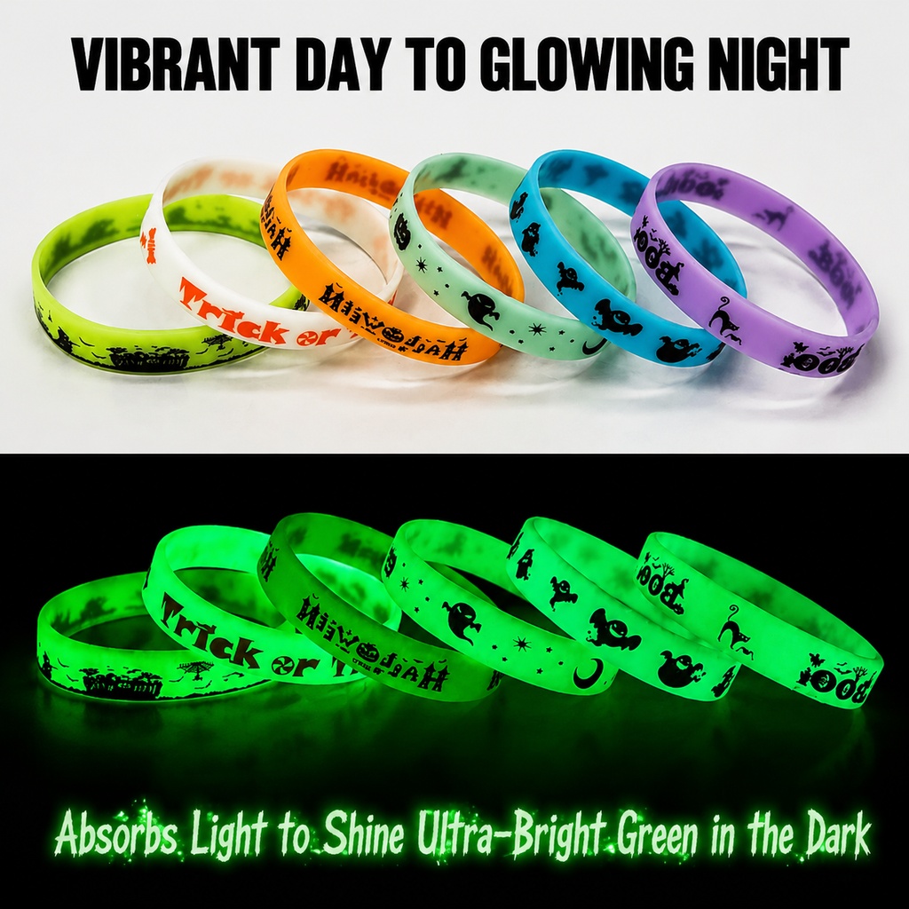 TEMU Paquete de 12 pulseras que en , ideales para fiestas de Halloween y , pulseras luminosas para recuerdos de Halloween, rellenos de bolsas de