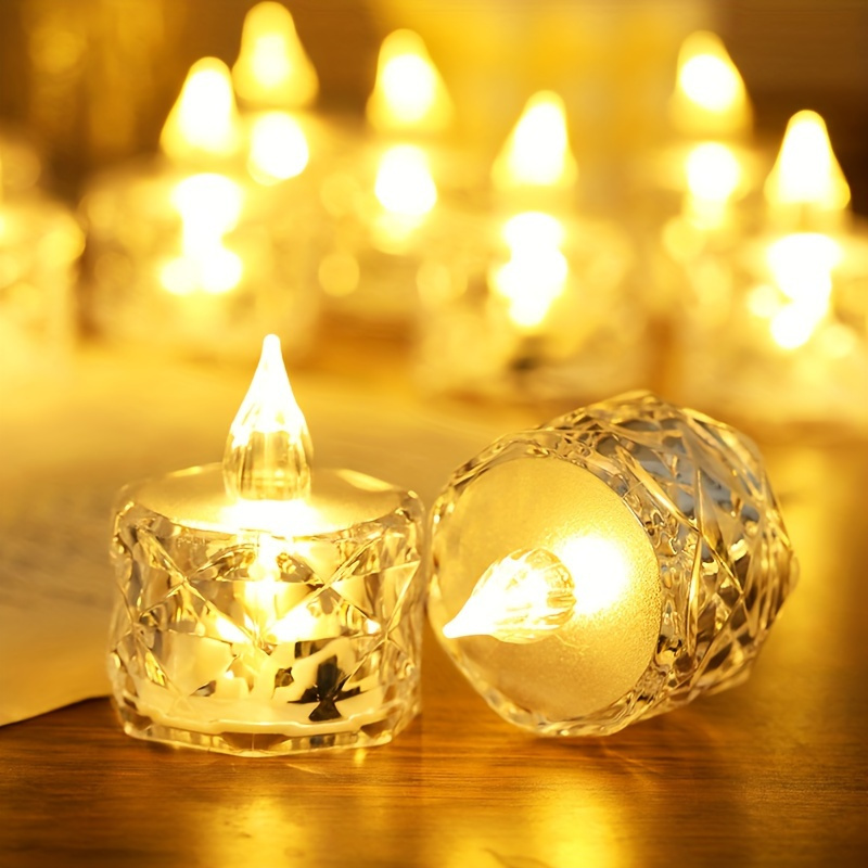 Candele LED Coniche Senza Fiamma: Effetto Fiamma Tremolante, Alimentate A Batteria, Set Di 4, Ideali Per Matrimoni, Feste E Decorazioni