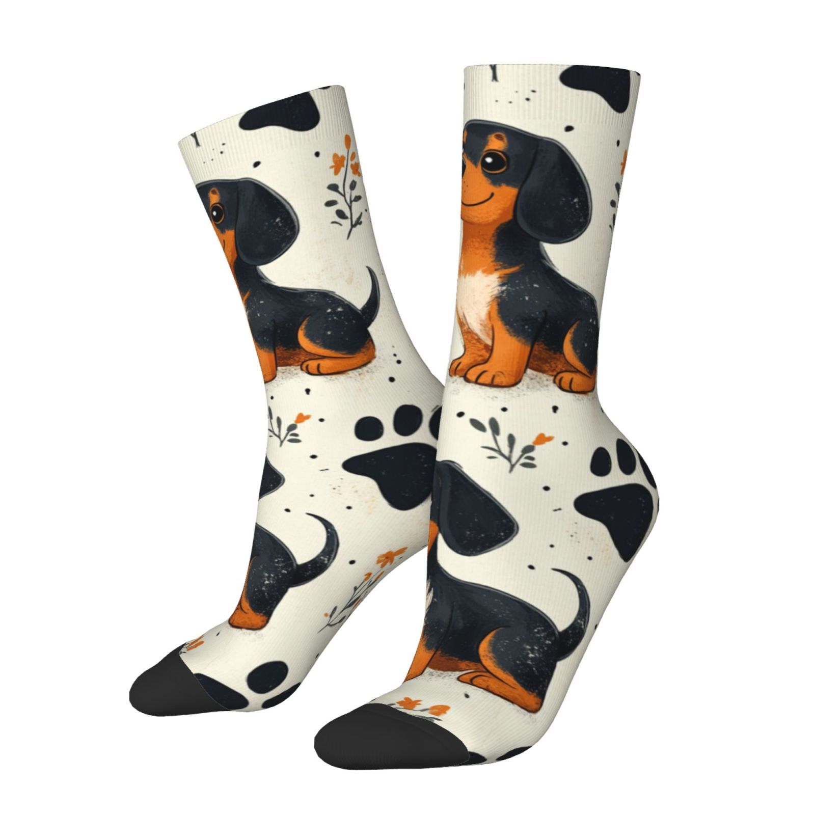TEMU 1 Pair Socks, Street Hip-hop Pattern, Soft -friendly Leisure Socks, Sweat-absorbent And Breathable Sports Socks-suitable For Daily Wear And