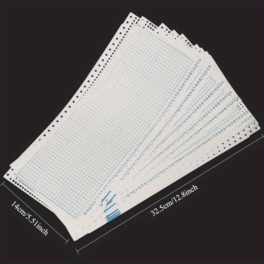 TEMU 10 pièces Cartes de Ponçage Vierges 24 Points pour Machine à Tricoter Brother Singer Reed Argentée