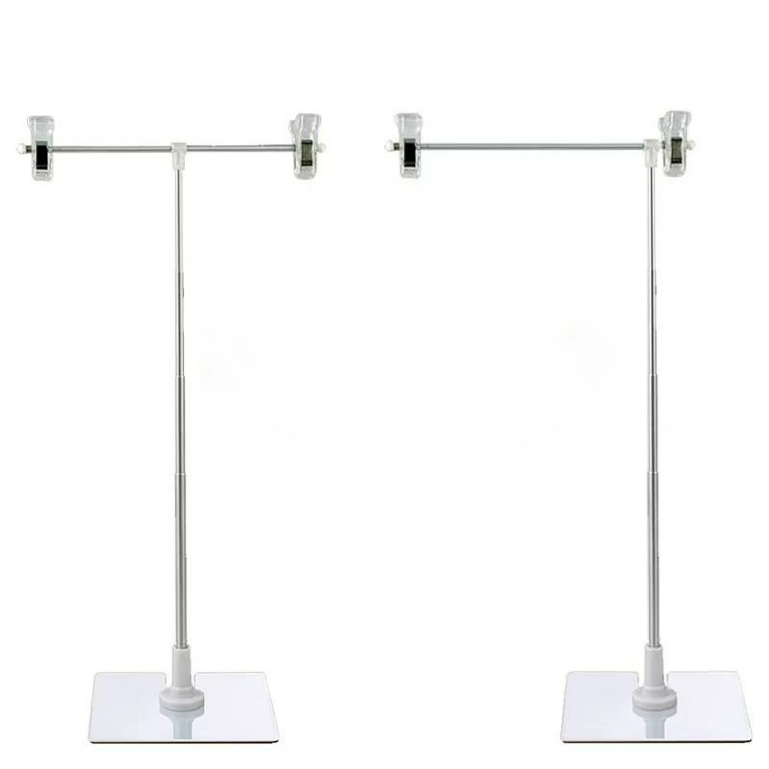 TEMU 2 Pack Adjustable High Metal Banner Holder Table Top Banner Display Poster Stand T Shaped Stand Desktop Business Poster Holder Advertising