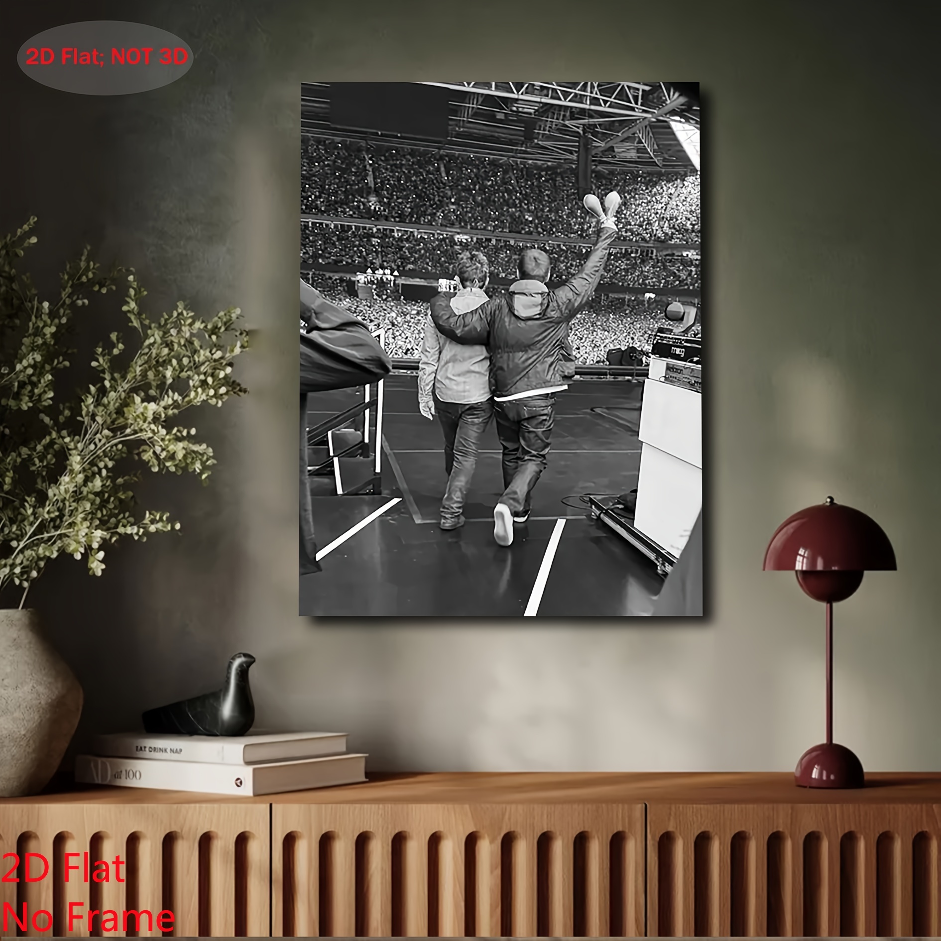 TEMU 2d Flat, 1pc 1pcs Live '25 Poster - Retro Music Wall Art Suitable For Bedroom, Living Room Decor, Iconic Gift For Fans, Vertical Minimalist, /