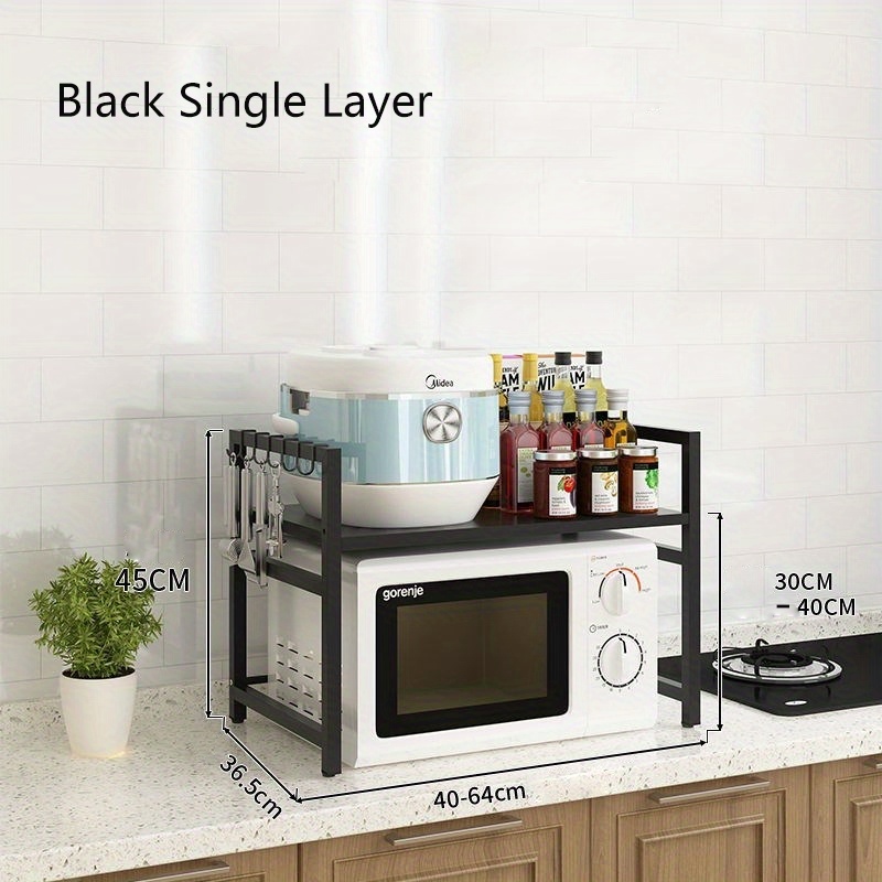 TEMU Width Microwave Rack Oven Rack Expandable Width Adjustable Kitchen Microwave Oven Rack