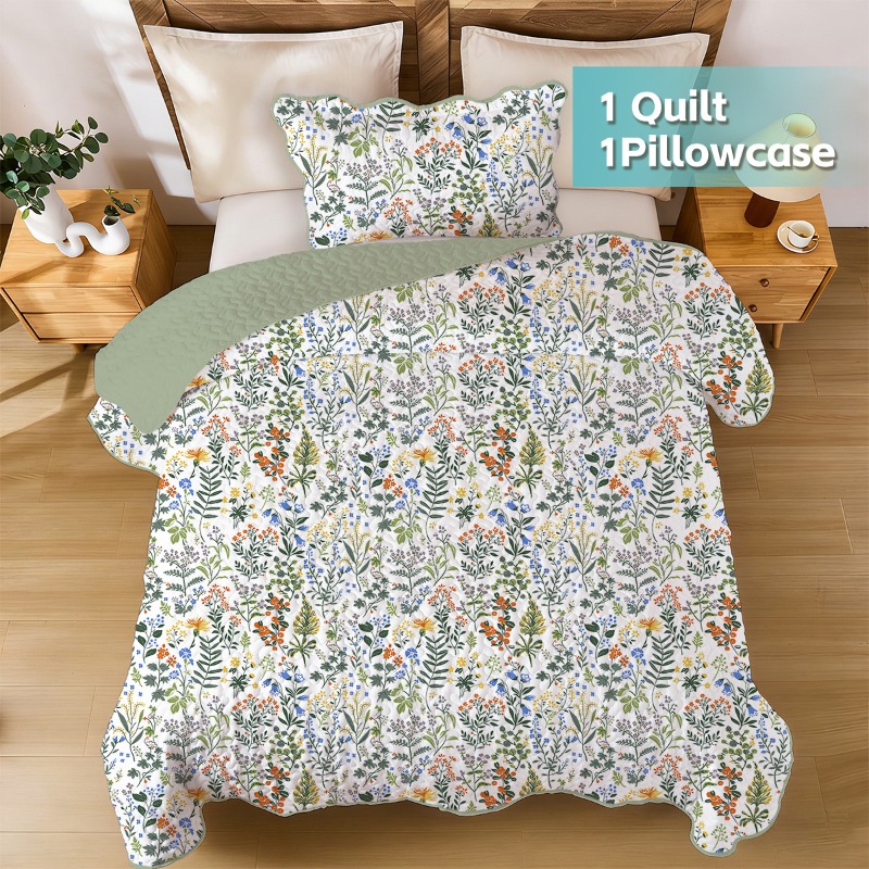 2 3pcs floral pattern bedding including 1 quilt cover and 1 2 pillowcase is soft breathable comfortable lightweight hypoallergenic and suitable for machine washing   bed covers are perfect for bedding and room decoration   Product details 7