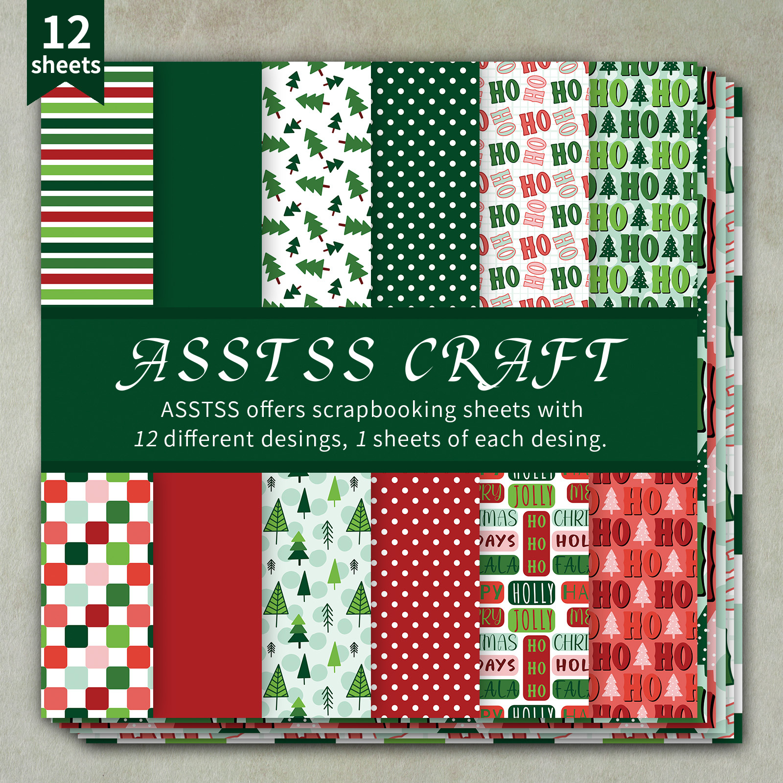 TEMU Asstss 12-sheet Scrapbooking Paper Pad - Heavyweight Cardstock With 6"x6" Floral & Blank Pages, 12-sheet Pack For Journaling, Making, Greeting
