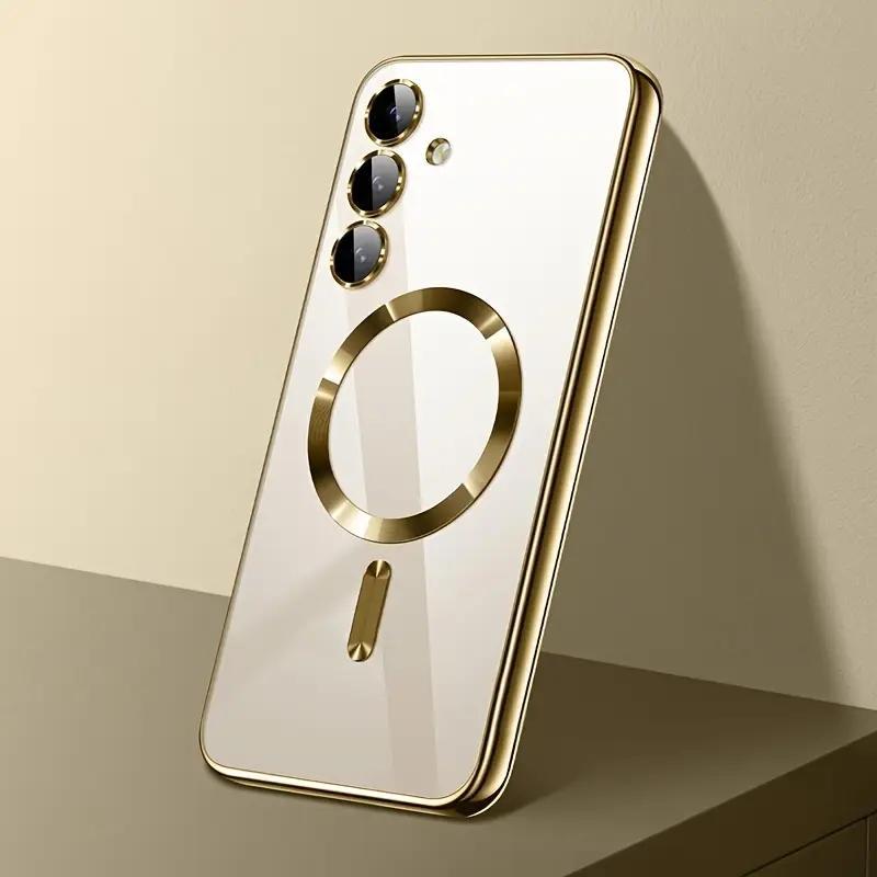 

Luxury Wireless Charge Magnetic Case S25 S25 Plus S25 Ultra With Lens Protection Clear Shockproof Tpu Case