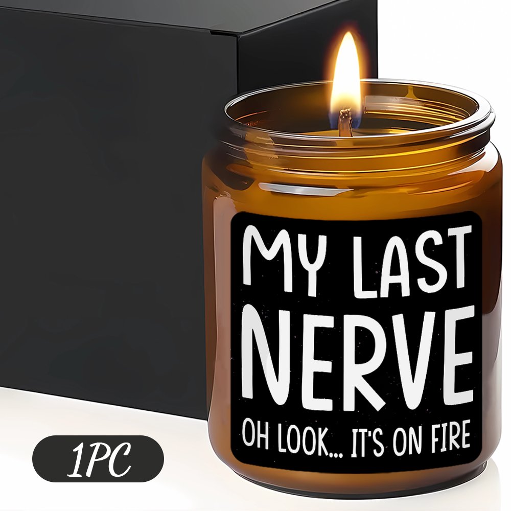 

5pcs Fun " Nerve" Candle Stickers - Perfect Christmas & Birthday Gift For Women, Moms, , Girlfriends, Sisters | 2x2in Home Decor Paper Stickers - Candle And Bottle Not Included