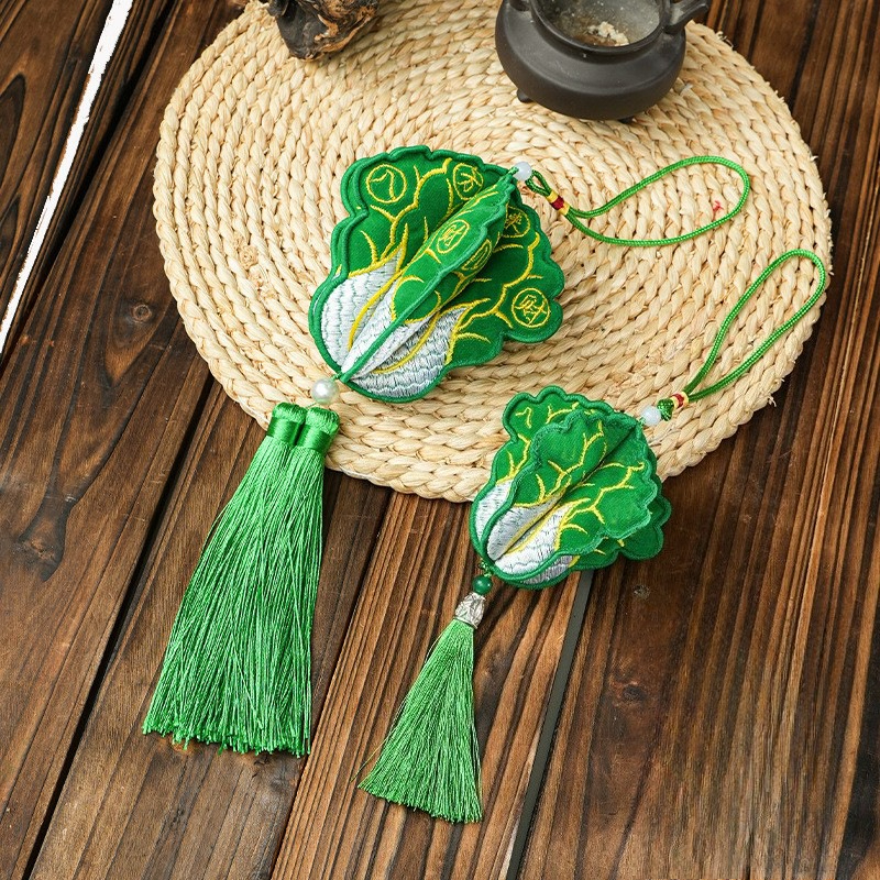 sachet and sachet pendant   chic cultural and creative gift embroidered three dimensional cabbage lantern with hand gift holiday gift