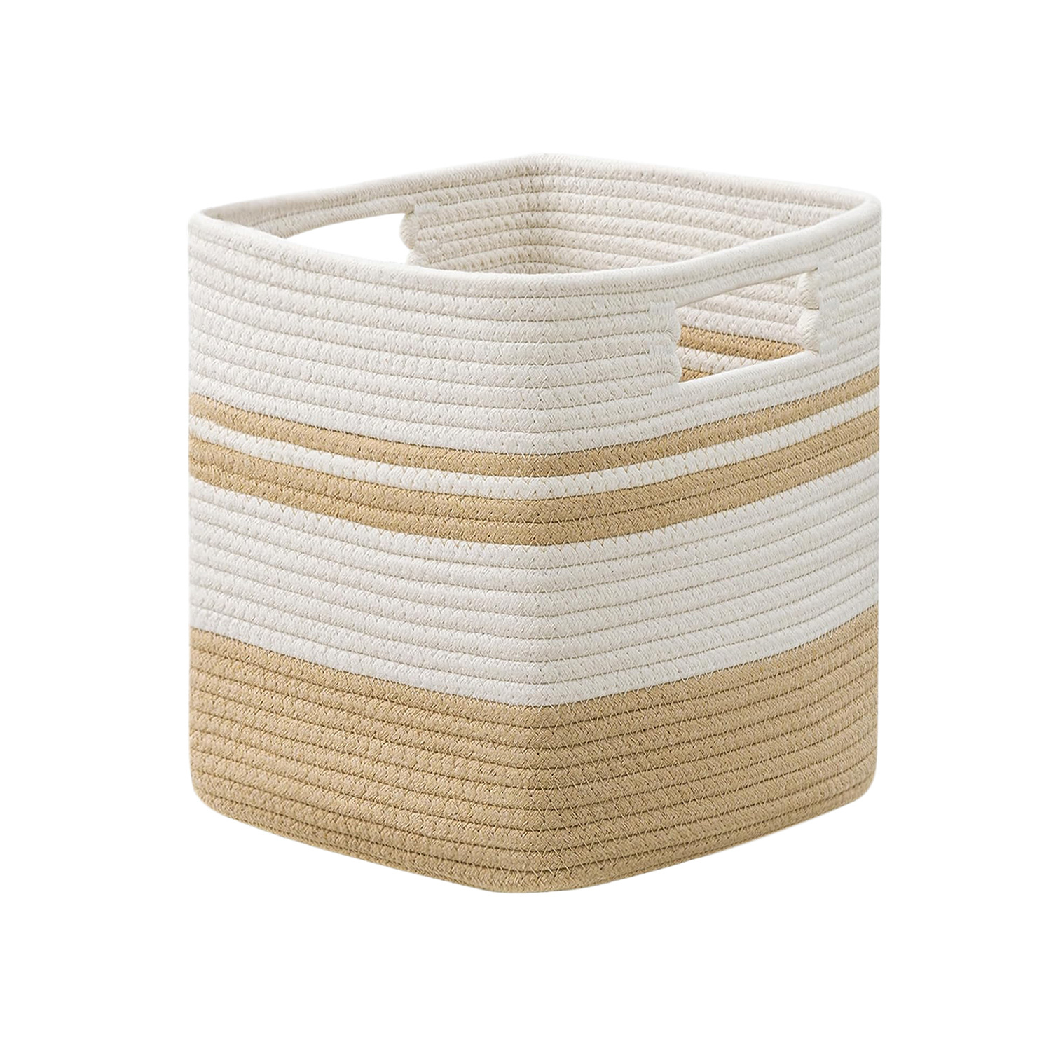 TEMU Fashion Rope Woven Basket - A Magical Laundry And Dirty Clothes Storage! Enhance Style Of Room - Foldable Multifunctional Storage Box, Suitable