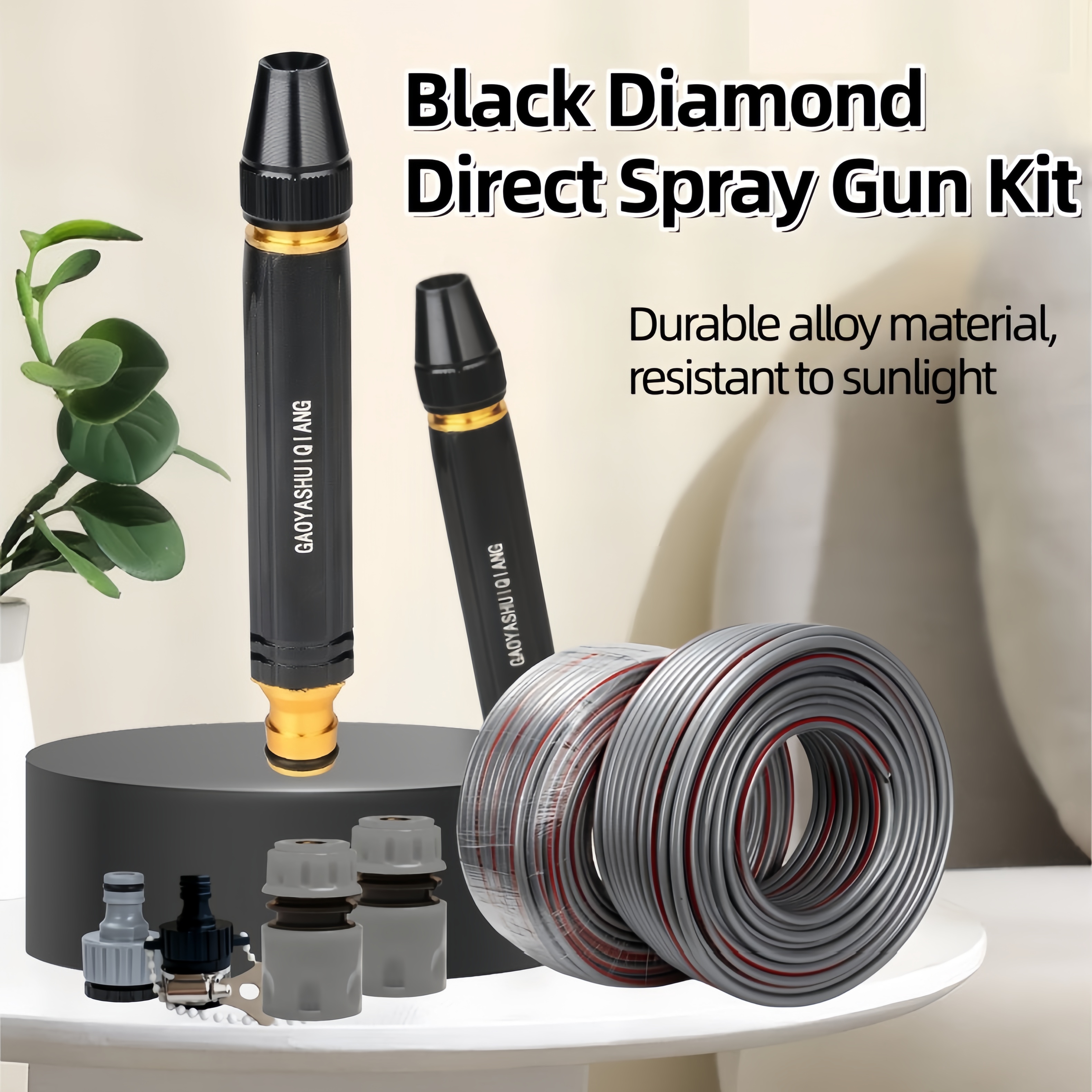 high pressure adjustable nozzle garden hose gun set   10m 20m flexible hose with 4 hose connectors   gun for car washing high pressure nozzle for watering plants and household flushing powerful pressure boosting hose nozzle