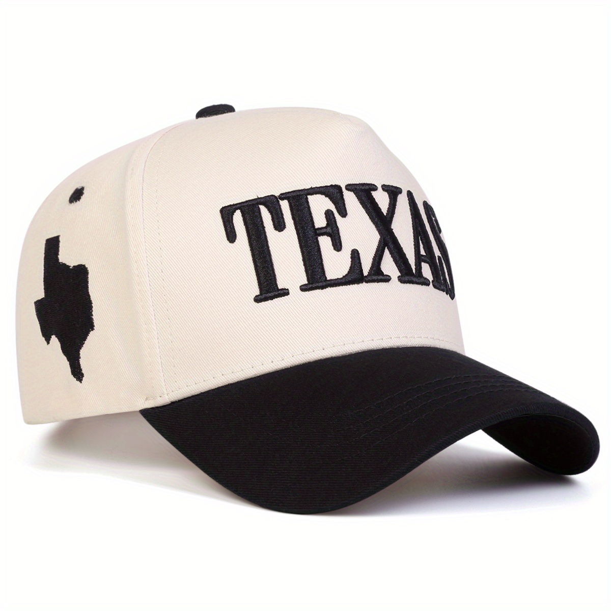 TEMU 1pc Outdoor Men's Texas Baseball Cap, Adjustable Five-panel Sports Casual Hat For Spring/autumn Travel And Beach Vacation