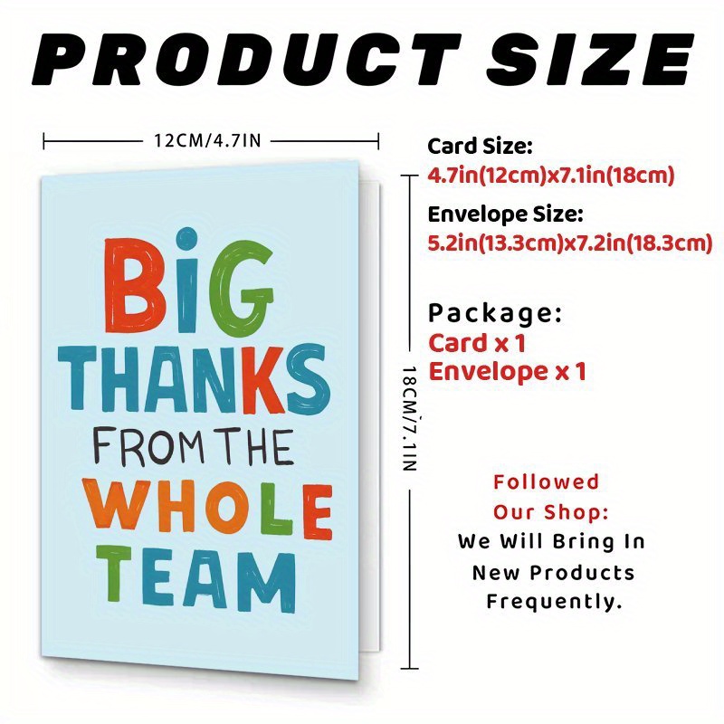 TEMU 1pc Of A Appreciation Card, Suitable For Birthdays And Holidays, A Thank You Card From To Gratitude For Her/him, Trainer, Comes With An Envelope