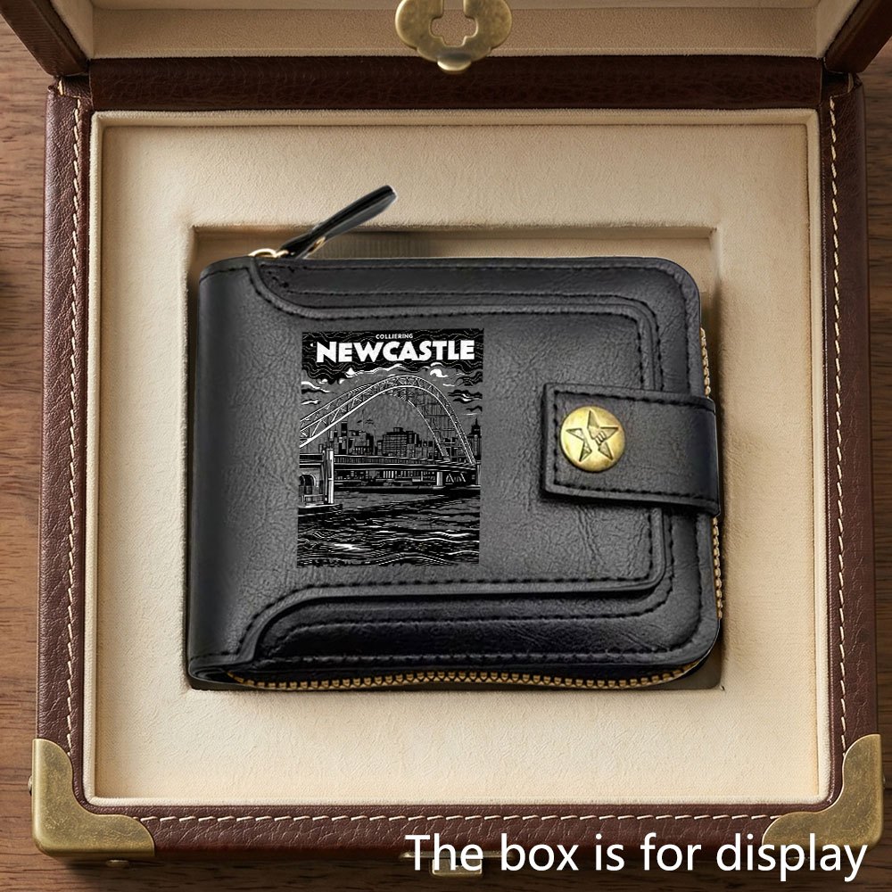 TEMU 1pc New Newcastle Bridge Casual Men's Wallet Men' Purse Card Holder Unisex Suitable For Daily Commute Casual Sports Holiday Gift Men's Gift