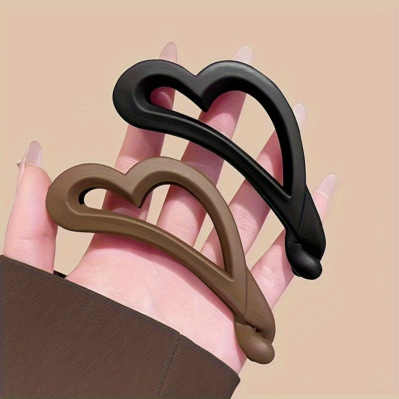 2-pack Banana Hair Clips For High Ponytails- Large Plastic Cable Clips, Brown And One-piece Design, Perfect For Fashionable Headwear And Everyday Wear, Cute Hair Clips