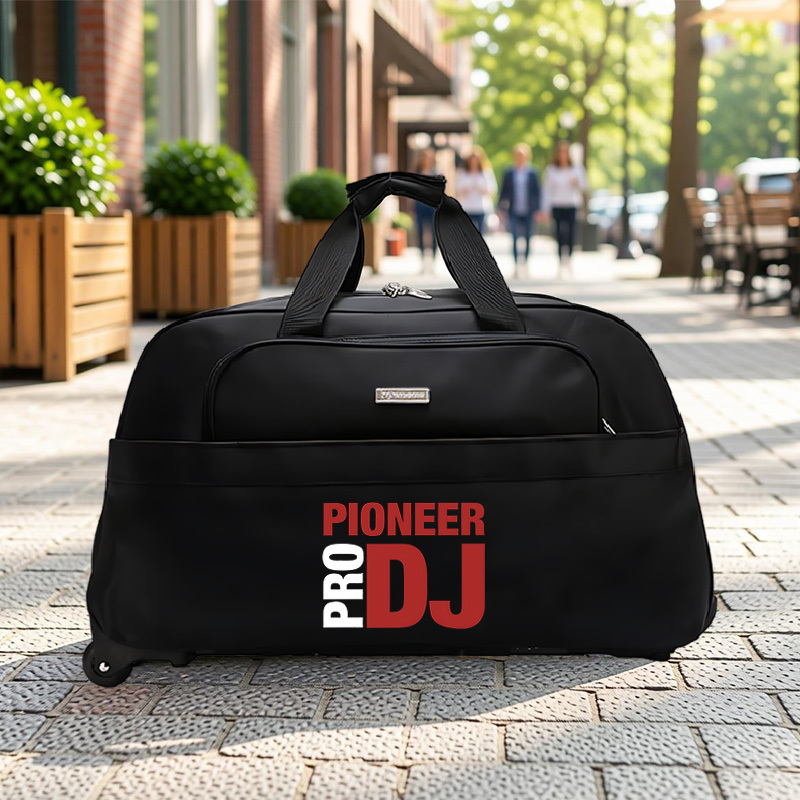 TEMU 1pc 1pcs Printed Suitable For Bag, Lightweight Luggage With Retractable Handle & Inline Wheels, Wet/dry Compartment, Dj Print Carry- For , Gym,