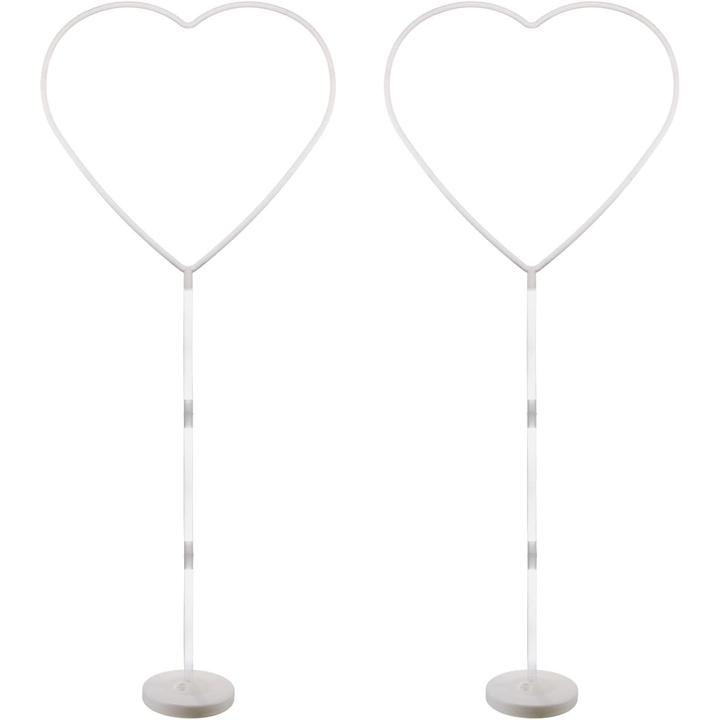 E-shop 2 Stück Herz-Ballonbogenständer mit schwerer Basis – Wiederverwendbares Plastik-Ballonhalter-System für Hochzeiten, Geburtstage, Partys,