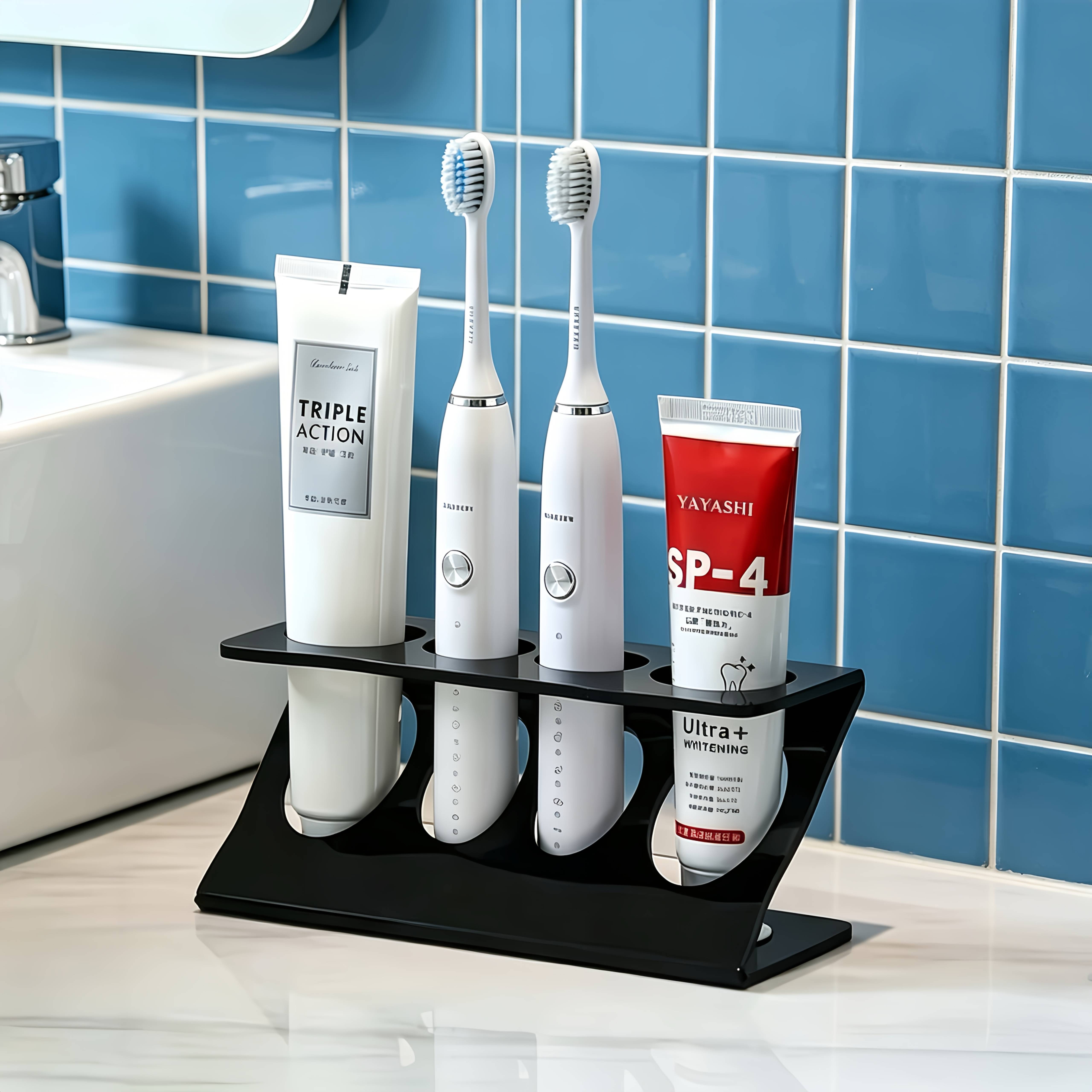 TEMU Multifunctionele Badkamerplank, Tandenborstelhouder en Afdruiprek 2-in-1, Bureau Organizer voor Badkamer en Keuken, Modieus en Praktisch