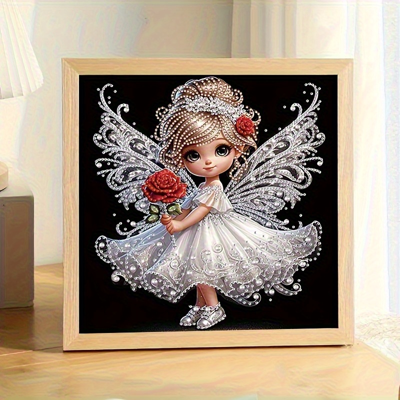 diamond painting kit featuring an angel girl