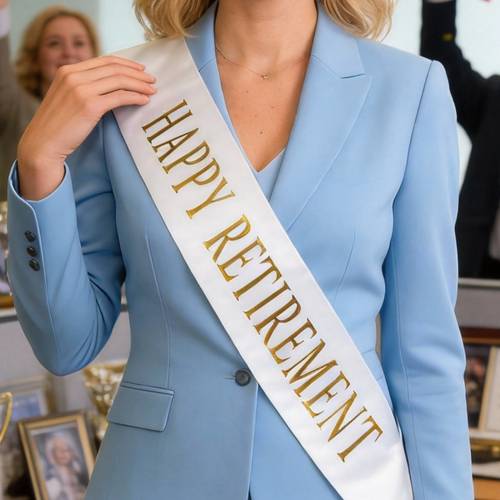 1pc retirement sash happy retirement sash decorative accessory photo booth prop for parties