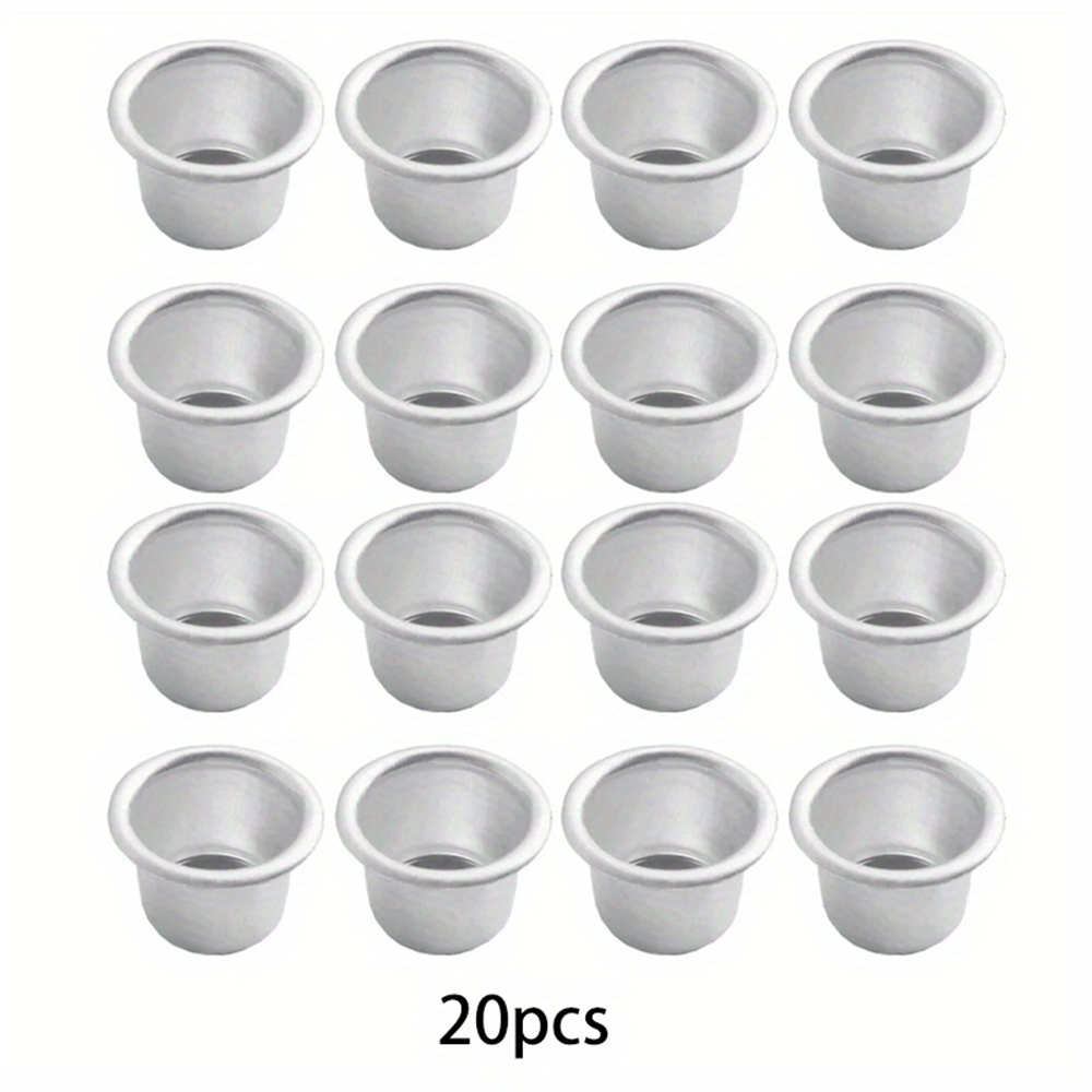 E-shop 20 Stück Metall Bastel Kerze Aluminium Becher Kerze Aluminium Becher Kerzenständer Kerzenbecher