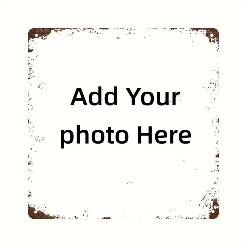 E-shop Personalisiertes Metallschild - Vintage Rostfreie Wanddekoration für Zuhause, Bar, Café, Garage - Anpassbares Foto-Kunstgeschenk, Langlebiges
