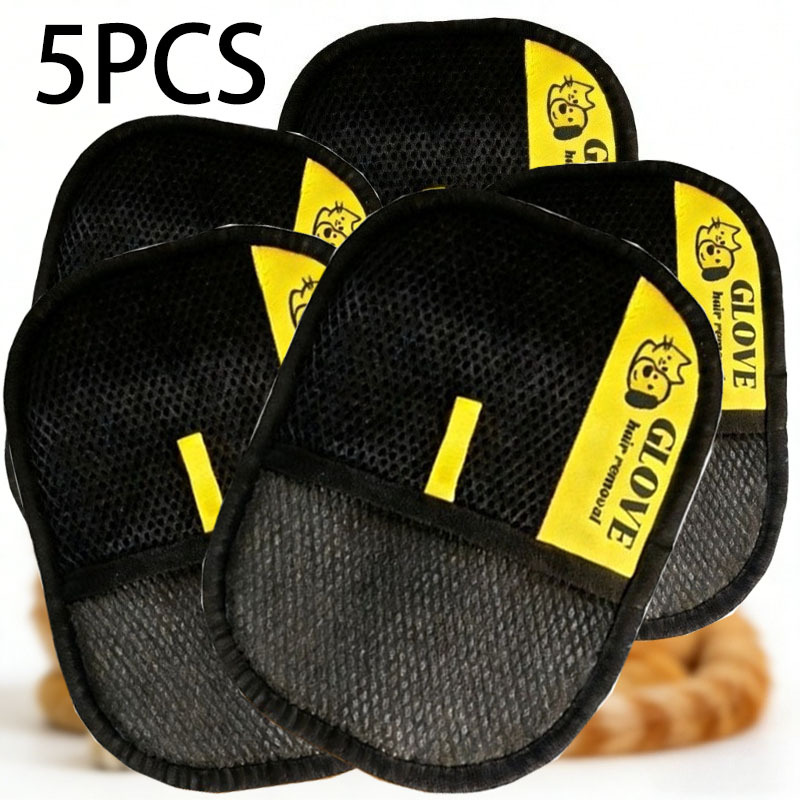TEMU 5pcs Set Of Thickened Upgraded Extra-large Pet Static Electricity Hair Removal Gloves - High- Hair Removal Gloves - Suitable For Cats, Dogs,