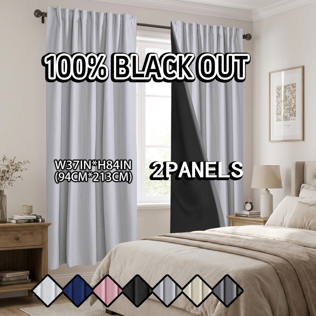 TEMU 2pcs Pack, 100% Blackout Thermal Curtains, Privacy Protection, Warm Noise Insulation, Darkening Room, Rod Hanging Curtains, Partition Curtains,