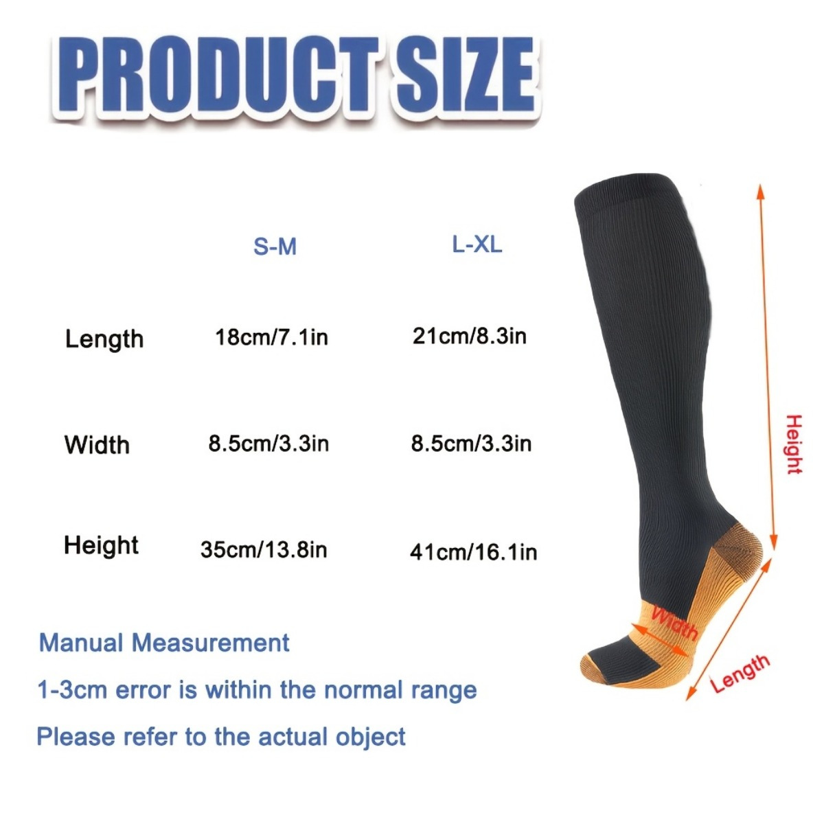 4 Pairs Compression Socks for Women & Men, Circulation 20-30mmhg Support Copper Compression Socks, Suitable for Nurses, Running, Cycling - Image 8