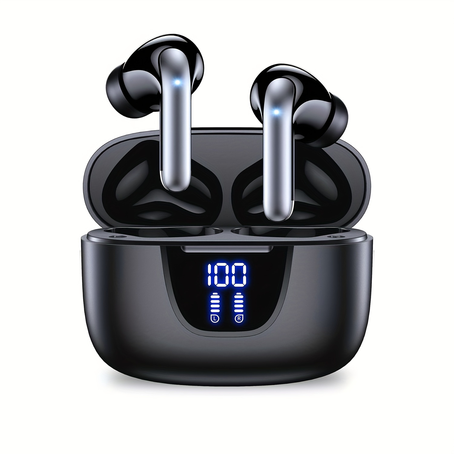 TEMU Wireless Earphones, Bluetooth 5.3 Earphones, 13mm Speakers, Extra Long , Type-c Fast Charging Box, Stereo Bluetooth In-ear Earphones, Suitable