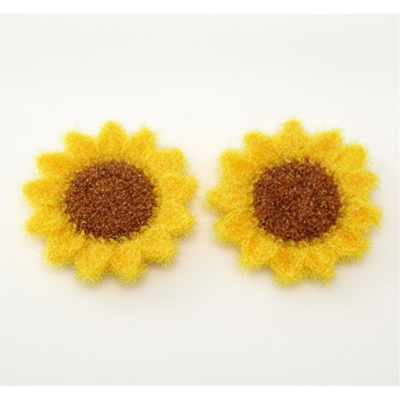 TEMU 2 pezzi di strofinacci da cucina in acrilico con girasoli a qualit� | Panni versatili per la pulizia, motivo moderno, tessuto in poliestere,