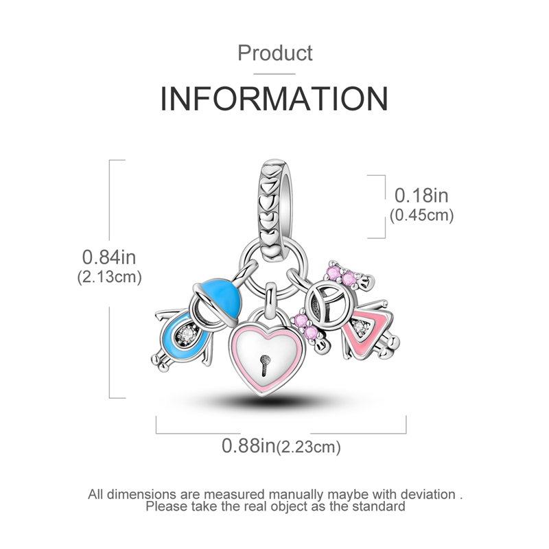 Women's Shiny Glaze Couple Charm Bead Accessory