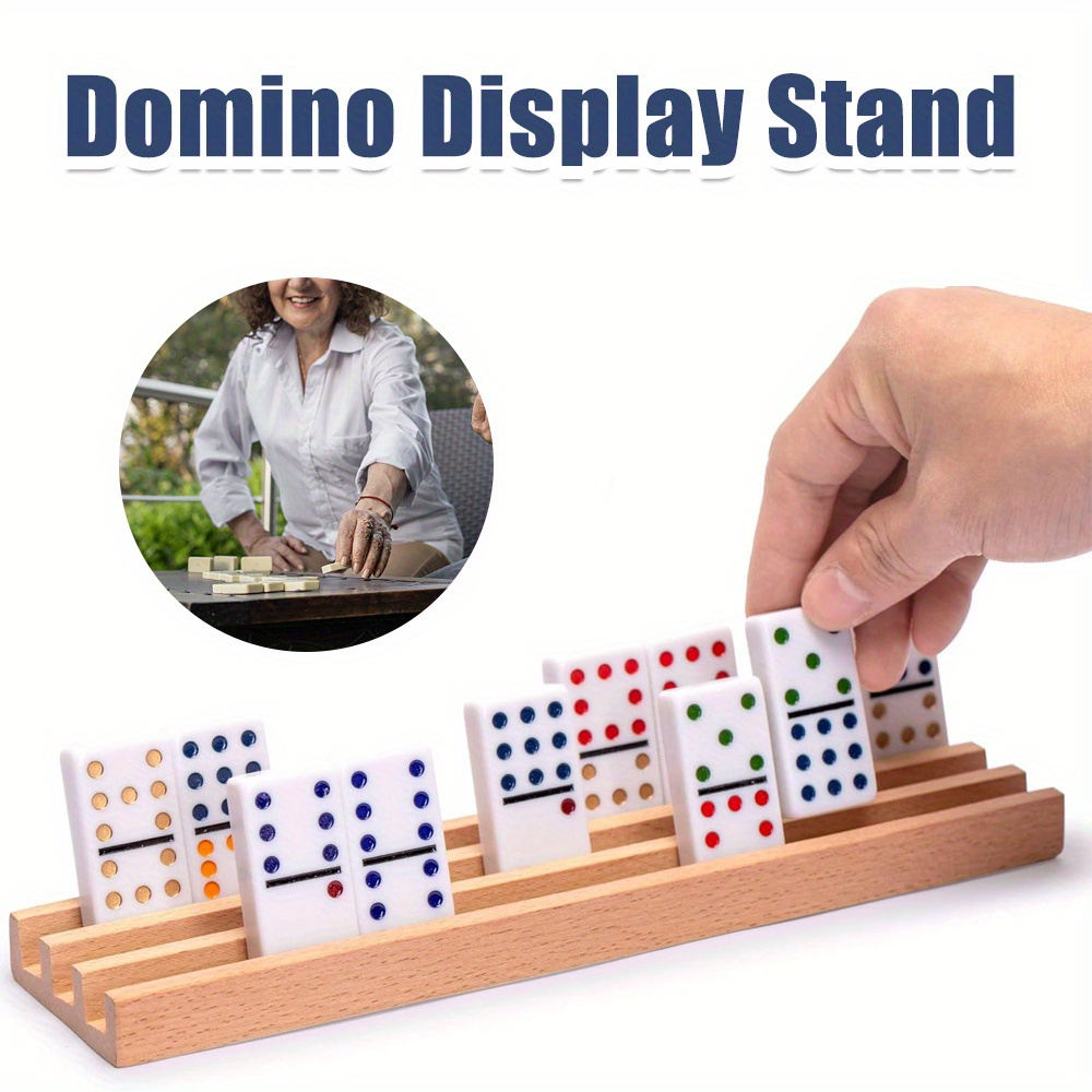 

Wooden Display Stand, Portable Card Game Accessory, Interactive Gaming Tray For Elderly, With Desktop Party Game Base Bracket For