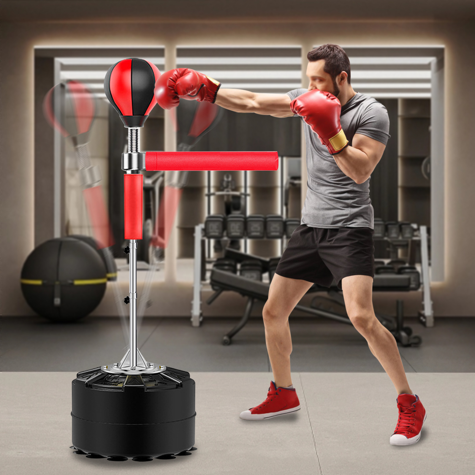 Swing Arm Boxing Speed Ball Free Standing Speed Bag Boxing Machine - Main Image