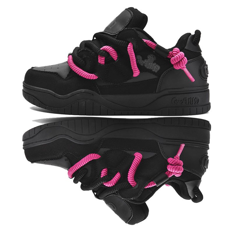 Unisex Skateboarding Shoes Non-slip Versatile Thick Sole Flat Sneakers Outdoor Sports Shoes Fashionable High-end Boarding Shoes Suitable For Skating, Street, Fitness