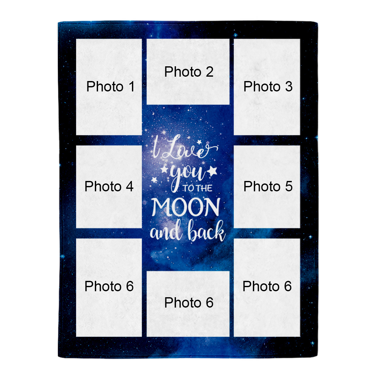 Personalized Flannel Throw Blanket, Family Photo Collage