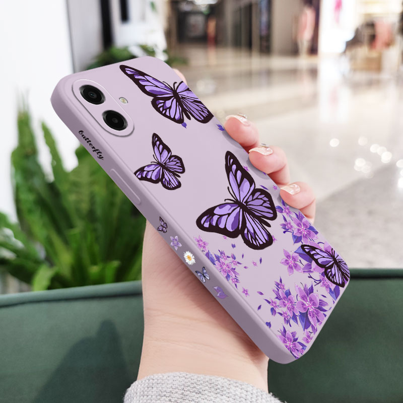 TEMU Phone Case - Soft Shell Phone Case In Purple Design For For Galaxy A17, A07, A57, And A37, Aimed At Preventing Falls