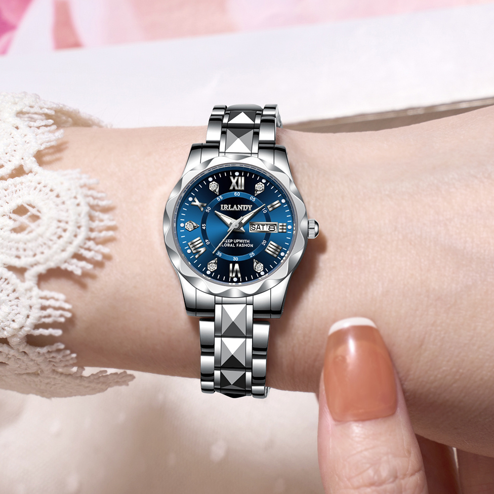 Women's Elegant Round Quartz Watch, Gift for Special Occasions