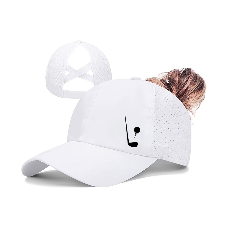 TEMU 1pc Golf Mesh Ponytail , Women's Outdoor Baseball , Breathable For High Ponytails, Baseball For Golf Enthusiasts, Women's Mesh Breathable