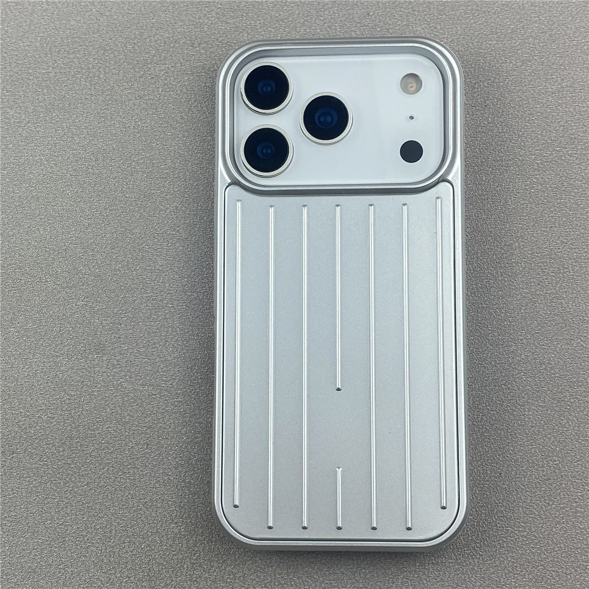 TEMU Custodia per telefono - Adatta per Iphone 17PROMAX, custodia per cellulare con texture a valigia facile, custodia antiscivolo satinata spruzzata