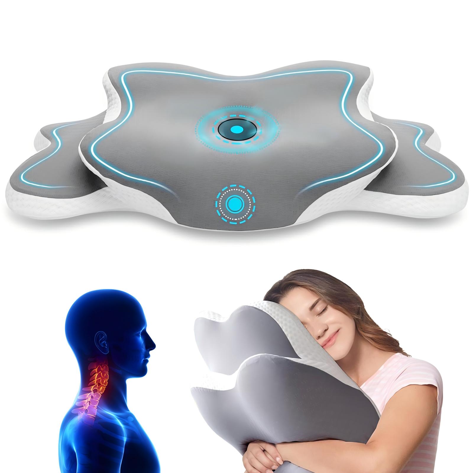 Ergonomic Pillow For Back, Side & Stomach Sleepers - Dual Height (10cm/14cm) Cervical, Removable Cover, Neck & Spinal, Bed Pillow For S, Hand Washable ( Options)