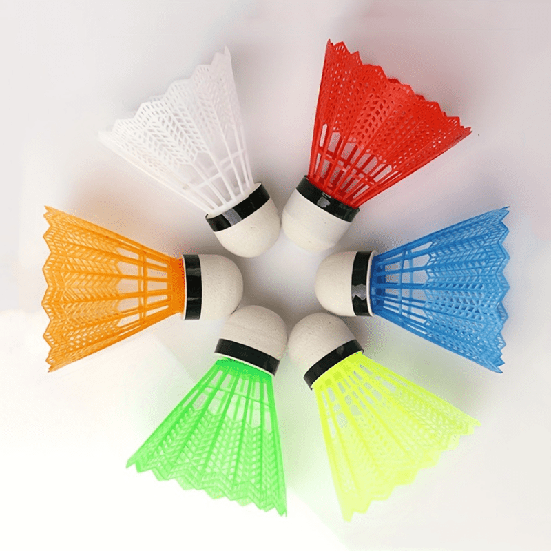 5 pack mixed color badminton shuttlecocks durable pa nylon lightweight easy to track ideal for outdoor   complete badminton set details 6